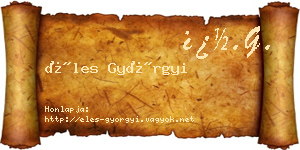 Éles Györgyi névjegykártya