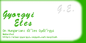 gyorgyi eles business card